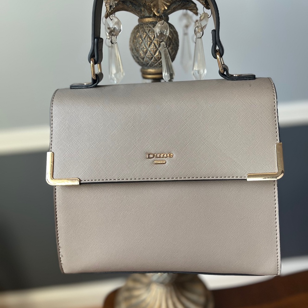 Dune London Gorgeous Gray Crossbody Bag with Gold-Tone Accents & Straps (NWOT) - Picture 13 of 13